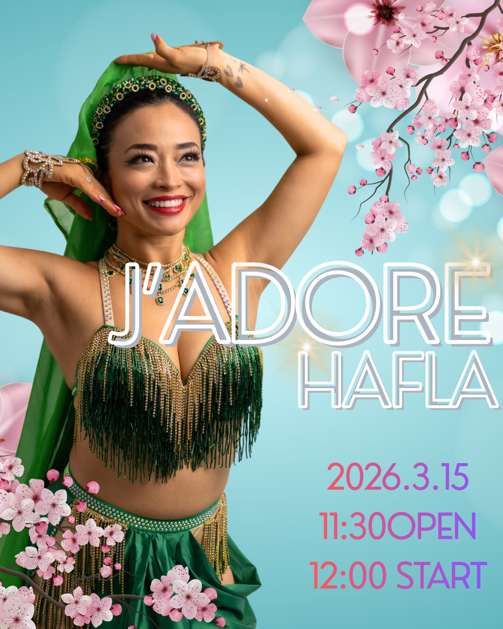 バレエ　社交ダンス　ヨガ　フラメンコ　ベリーダンス　フラダンス　スケート　ジム 2026.03.15 (日) / 11:40~ | J'adore Bellydance Hafla Vol. 2